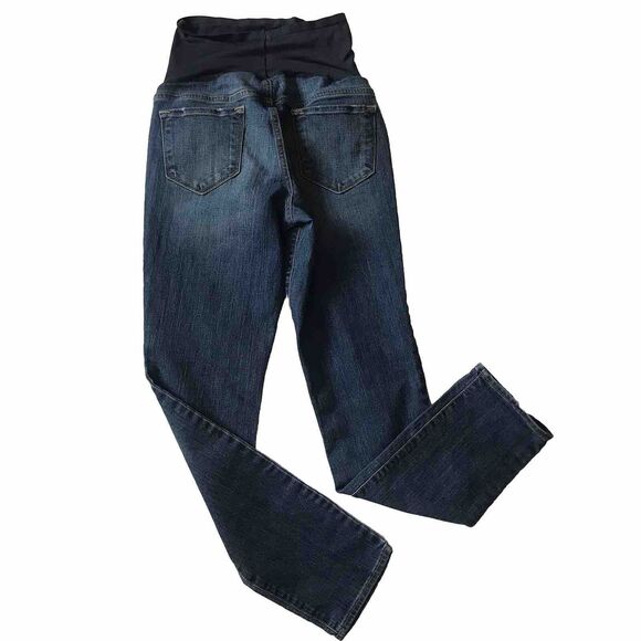 Old Navy Maternity Jeans Med Wash Stretch Full Panel Skinny Size 8 Distressed - Picture 4 of 9